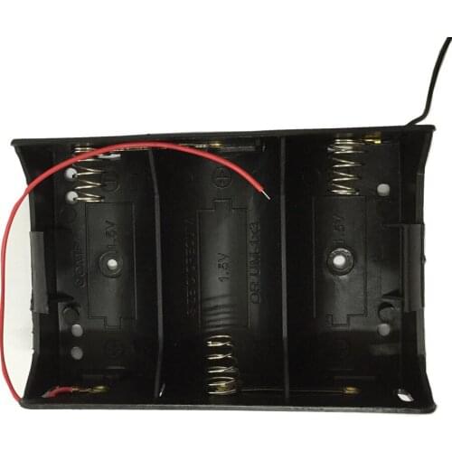 3XLR20 3XD battery holder 4.5V battery case 3X1.5V box LR20 battery cell with 150mm wires,50pcs/lot