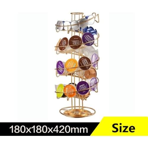 45 Pcs Coffee Pod Holder Rotatable Plating Capsule Rack Storage For Dolce Gusto Nespresso Display Tower Stand Storage Shelves