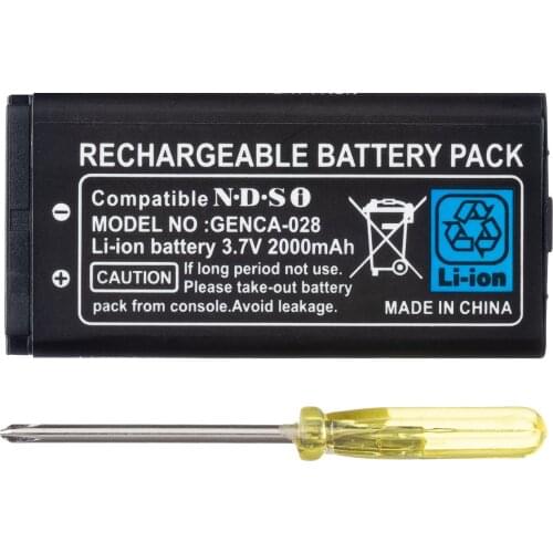 OSTENT 2000mAh Rechargeable Lithium-ion Battery + Tool Pack Kit for Nintendo DSi NDSi