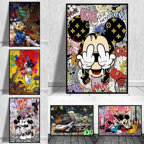 5D DIY Diamond Painting Disney Luxury Mickey Mouse and Donald Cross Stitch Diamond Embroidery Mosaic Rhinestones Decoration Gift