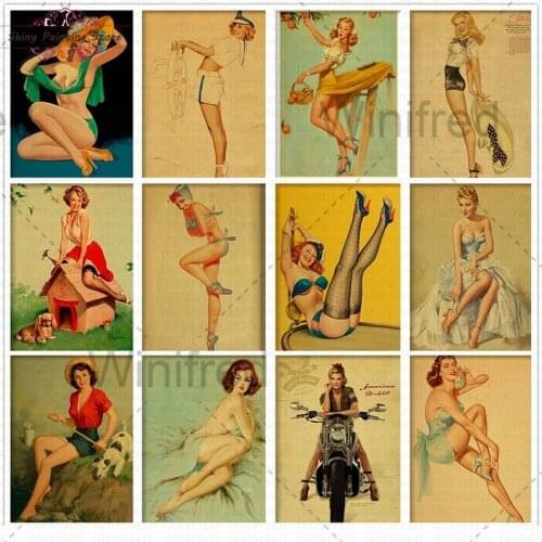 5D DIY Diamond Painting Sexy Lady Diamond Full Square/Round Drill Rhinestone Embroidery Cross Stitch Home Decor Pin Up Girl Gift