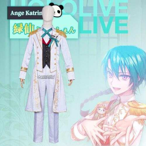 Anime Hololive VTuber Ange Katrina Ryushen SJ Dress Panda Uniform Party Outfit Cosplay Costume Halloween Women FreeShipping 2021