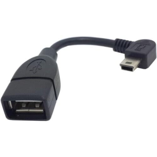 Chenyang USB2.0 A Female to Mini USB-B 5Pin Male Right Angled 90 degree OTG Host cable