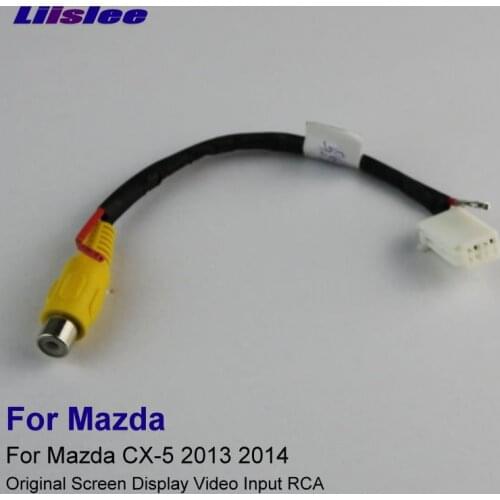 For Mazda CX 5 2013 2014 Car Rear View Camera RCA Adapter Wire Original Screen Connector Cable