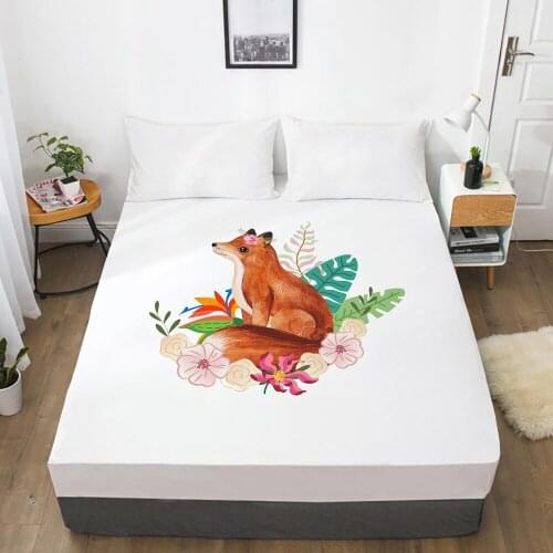 Elastic fitted sheet Bed sheet With An Elastic Band 150/180/200/160*200 Mattress Cover Bed cover 1pc Nordic fox