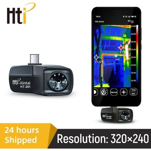 Hti Infrared Thermal Imager HT-201 Detector Type C Video Picture Recording Thermometer Mini Thermal Imaging Camera For Phone