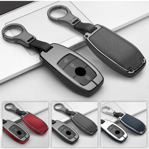 Zinc Alloy Leather Car Key Case Cover Keychain For Mercedes Benz E Class W213 E200 E260 E300 E320