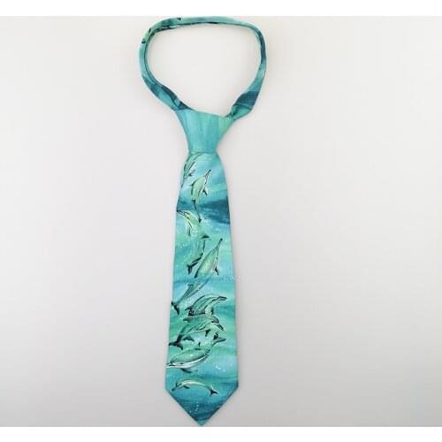 Collar Rope Unique dolphin Pattern 10cm Tie Mens Gem Bow tie Striped Ties For Men Necktie accessories Wedding Necktie