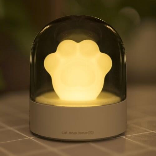Cat Claw Nursery Night Light Musical Lamp mini Bedside Lamp USB Rechargeable Cute Cartoon Lamp For Living Room