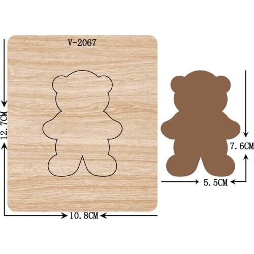 New Bear wooden dies cutting dies for scrapbooking Multiple sizes V-2067