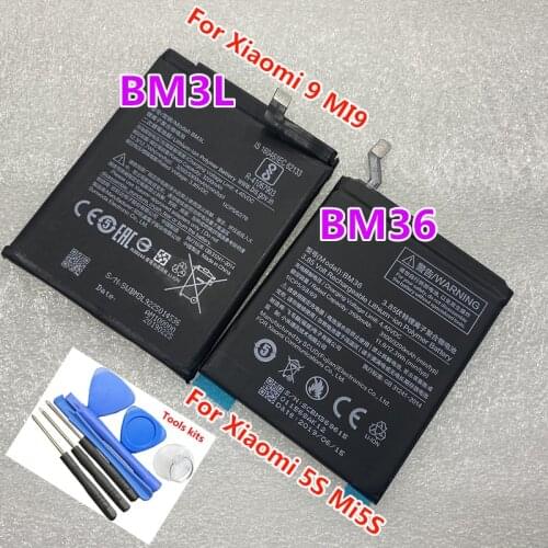 New Original Replacement Battery BM3L 3300mAh For Xiaomi 9 MI9 M9 MI 9 Mobile Phone