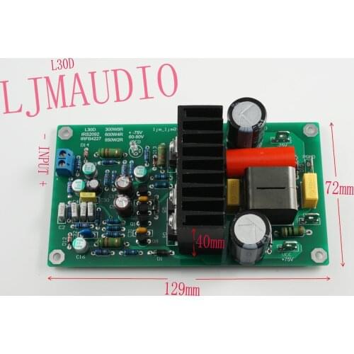 Latest upgrade version L30D Digital Audio Amplifier IRS2092S IRFB4227 300-850W Mono Sound Amplifiers Finished Board LJM