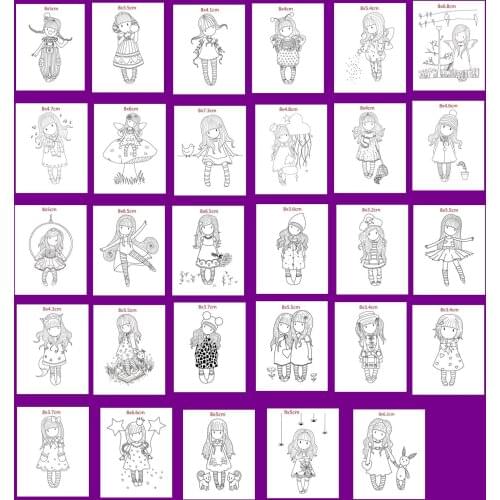 Clear stamps and metal cutting dies girl