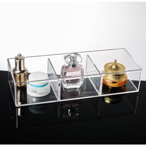 Clear Acrylic Makeup Organizer Cosmetic Storage Box Makeup Powder Box Desktop Women Lipstick Holder Makeup Brushes Organizer