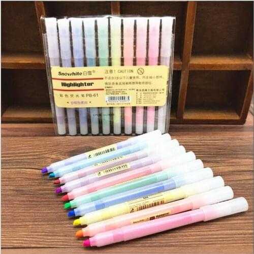 New 10Color Sketch Lettering Calligraphy Pen Student With Highlighter Marker Art Pen Painting Supplies Office Accessories Marker