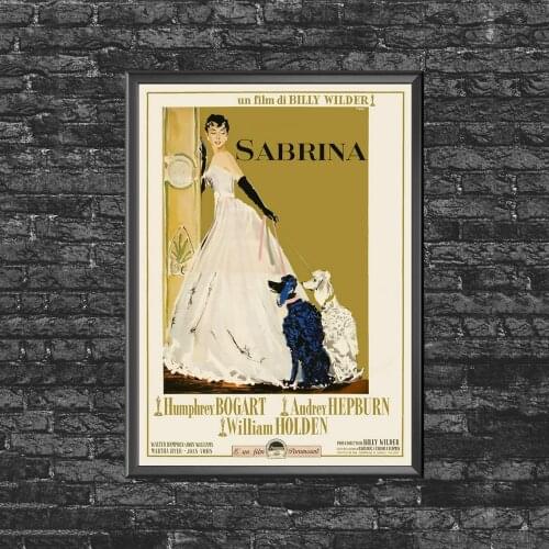 Sabrina - italian poster 50s Cinema Movie Poster Canvas Art Print Wall Painting Home Decoration (No Frame)