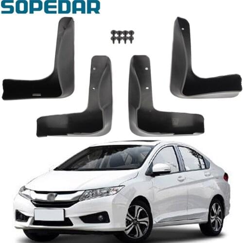 SOPEDAR 4 Pcs Car Mudflaps Splash Guards Front and Rear Mudguards for Honda City 2014 2015 2016 2017 2018 2019 Fender Mud Flaps