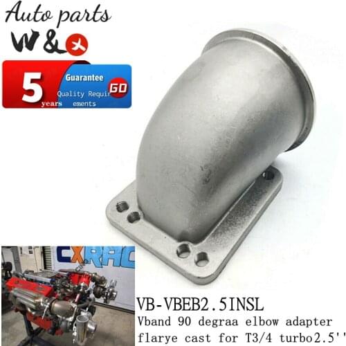 T3/4 Turbo 2 Inch Vband 90 Degraa Elbow Adapter Flarye Cast Stainless Steel Materials VB-VBEB2INSL