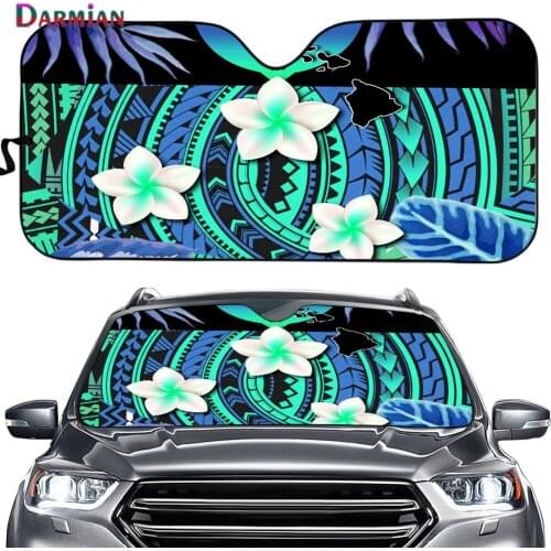DARMIAN Polynesian Traditional Tribal Design Universal Car Windshield Sunshade Car Accessories Protect Car Interior Sun Shade