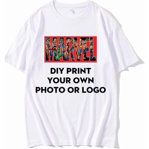 High Quality T Shirt Printing Loose Tshirts For Men Women Custom T-shirts Print Photo Short Sleeve Cotton Summer Casual Tops