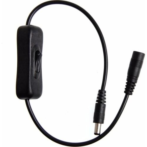 1 PC 2.1mm/5.5mm DC In-Line Power Switch ON/OFF Cable Jack For Arduino Plug 12V LACA