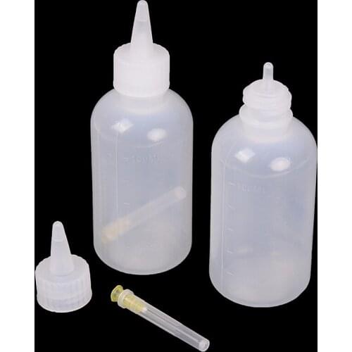 1PC Needle Tip Soldering Liquid Dispensing Bottle Flux Oil Dispenser Plastic Empty Bottle 100ml