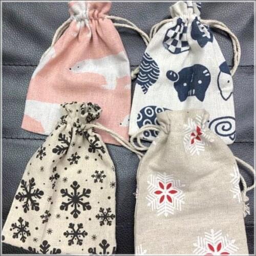 10pcs factory wholesale Gift Pouches jewelry bags animals cat dolphin green leaf size 10x14mm fabric bags candy bags