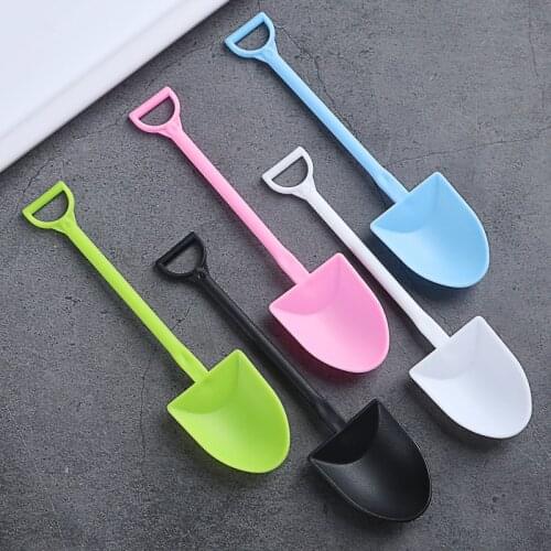 100pcs Plastic Disposable Dessert Cake Scoop Shovel Mini Ice Cream Spoon Pudding Dessert Spoons Kitchen Tableware Party Supplies