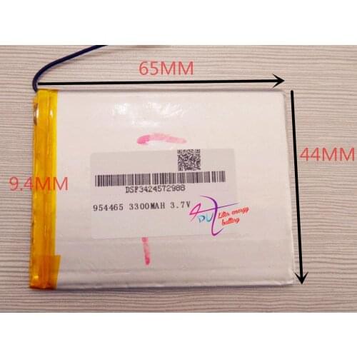 3.7V,3300mAH 954465 polymer lithium ion / Li-ion battery for model aircraft,GPS,mp3,mp4,cell phone,speaker,bl