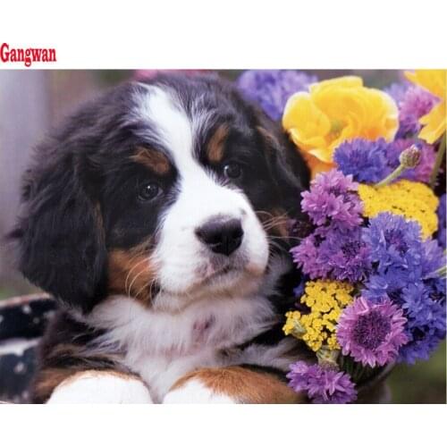 New DIY Diamond Painting Bernese Mountain Dog Cute Pet icon Cross Stitch patterns beads Embroidery kits Mosaic Decoration