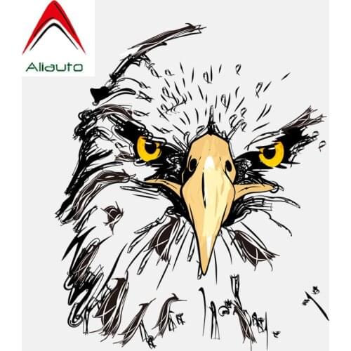 Aliauto Car Stickers Eagle Eye Sharp Observation Accessories Vinyl Decal for Mustang Renault Peugeot Kia Opel Skoda ,13cm*16cm