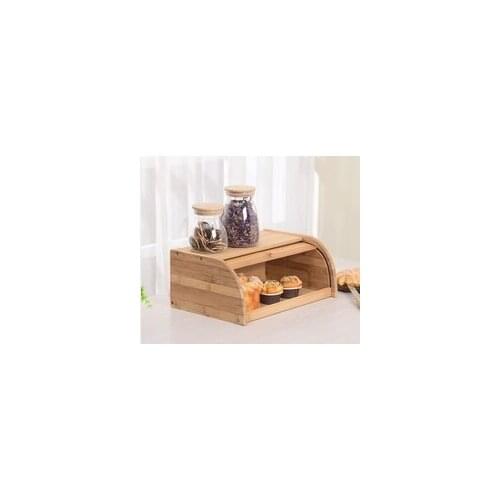 Bamboo Bread Box Storage Box Bins With Cutting Board Double Layers Food Containers Big Drawer Kitchen Organizer Home Accessories