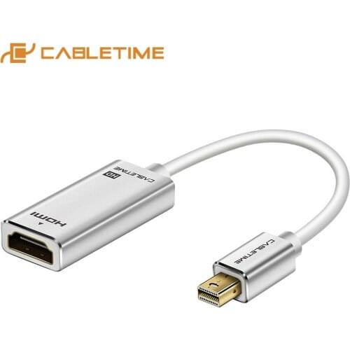 Cabletime New Mini Display port to HDMI Adapter M/F 1080P Thunderbolt DP Convertor for MacBook Pro Air iMac projector C090