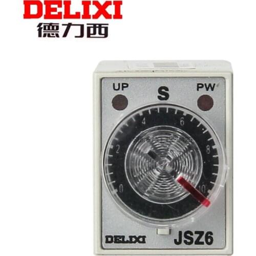 DELIXI JSZ6-2 H3Y-2 ST6P Time Relay Timer Power Delay Relay 380V 220V 24V with Socket