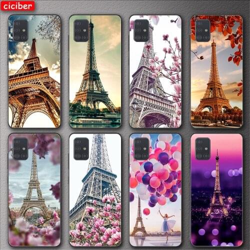 Eiffel Tower Paris For Samsung Galaxy S21 A51 S20 S10 S9 S8 Plus Ultra S10e A50 A71 A70 A20 40 NOTE 20 10 9 8 Plus Soft TPU Case