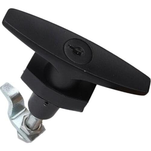 Front Fixing Handle Lock Tool with Keys T-Shape Lock Zinc Alloy with Key Parts Set Kit for Caravan