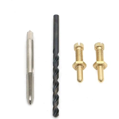 Brass IDLE SCREWS drill + tap install kit For Yamaha Banshee 350 YFZ350 1987 - 2006 Yamaha Blaster 200 YFS200 1988 -2006 ATV
