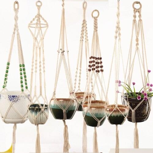 Hot sales 100% handmade macrame plant hanger flower /pot hanger for wall decoration countyard garden