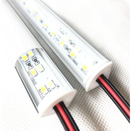 Smarstar Wall Corner Aluminum Shell Groove Milky Transparent PC Cover Dual Row 5630 Led Bar Light DC 12V 50cm LED Light LED Lamp