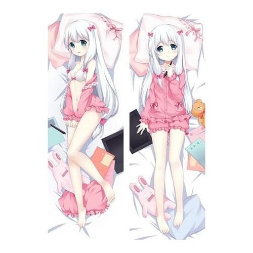 Anime Eromanga Sensei Pillow Cover Sexy Sagiri Yamada Elf Pillowcase Two-Sided Bedding Hugging Body Dakimakura Manga Otaku Gift