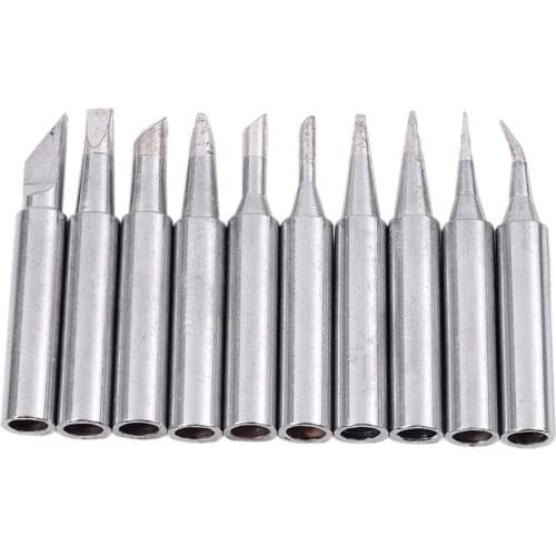 New 10 Tip Set Tips Soldering Tip Set for Soldering Iron 900-T-I/ BK/ 1.6D/ 2.4D/ 3.0D/ 2C/ 3C/ 4C NEW