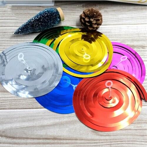 Solid Color Spiral Pendant Ceiling Hanging Garland PVC Tinsel Shine Ribbon Strips Banner For Party Living Room Decoration