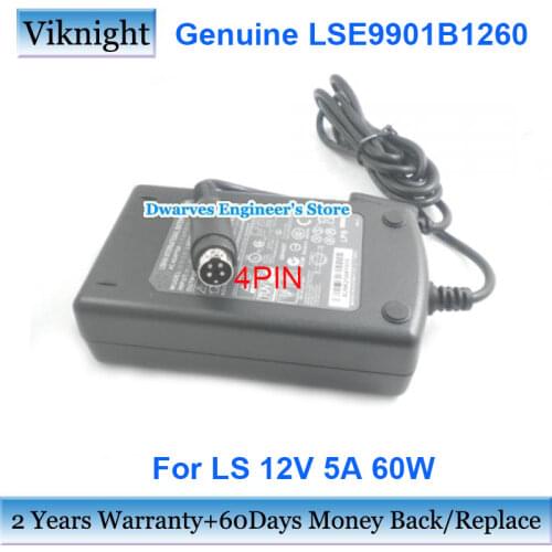Genuine LI SHIN 12V 5A ac Adapter Delta YW1205TD ZEBRA UCL172-4 for For VIEWSONIC VG191 VG175 VG181 lcd tv power supply charger