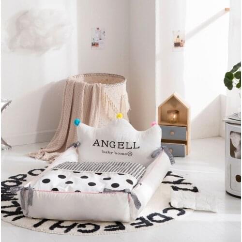 Portable crib middle bed newborn uterus bionic crib detachable and washable adjustable nursing crib 2021 baby furniture