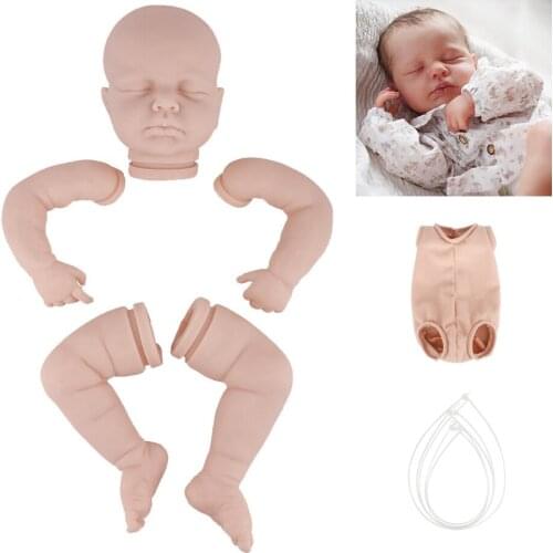 20Inch Lifelike Reborn Baby Doll Kit Vinyl Unpainted Unfinished Doll Parts DIY Blank Newborn Baby Dolls Sleeping Doll Kit Toys