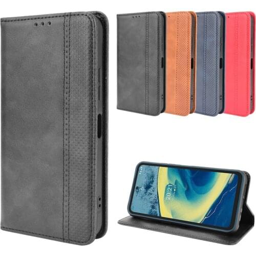 Luxury Retro Slim Leather Flip Cover For Nokia XR20 Case 6.67" Wallet Card Stand Magnetic Book Cover For Nokia XR 20 Cases