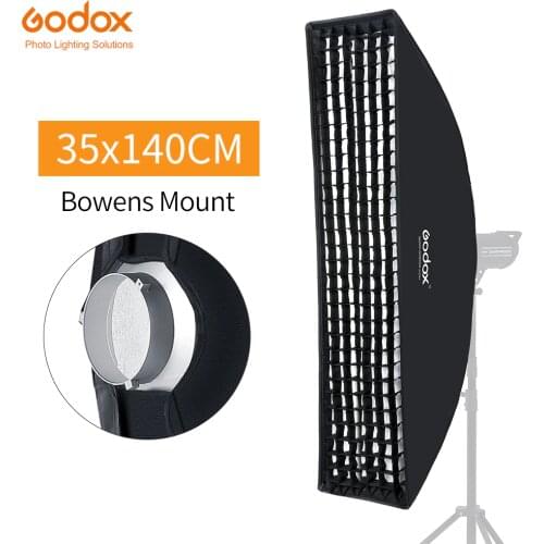 Godox 14"x 55" 35x140cm Honeycomb Grid Rectangular Softbox for Photo Strobe Studio Flash Softbox Bowens Mount DE300 DE400 AD600