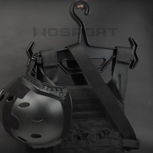 Tactical Police Vest Belt Hanger Body Armor Rack Plastic Paintball Equipment Accessories Heavy Duty Tough Hanger CP Camo Black