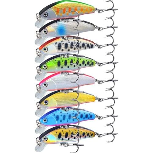POETRYYI EDGE 64S Heavy Sinking Minnow Flat Fishing Lure 60mm/5g Trout Crank Artificial Hard Bait Crankbait Freshwater Tackle