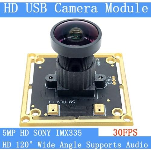 USB2.0 pure physical 170° wide angle CCTV Camera HD 500W SONY IMX335 OTG UVC Webcam 30FPS USB camera module support audio Linux